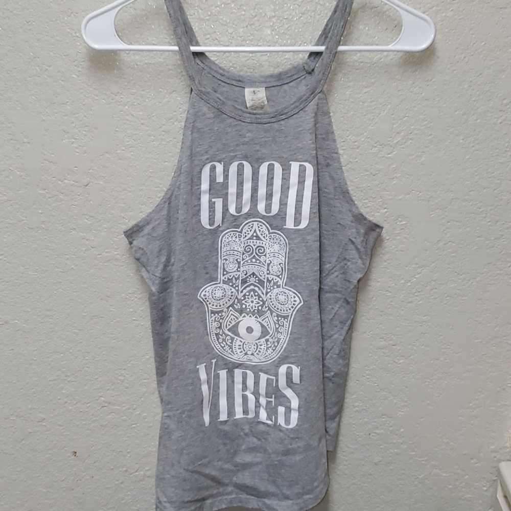 Gray tank top with cute graphic